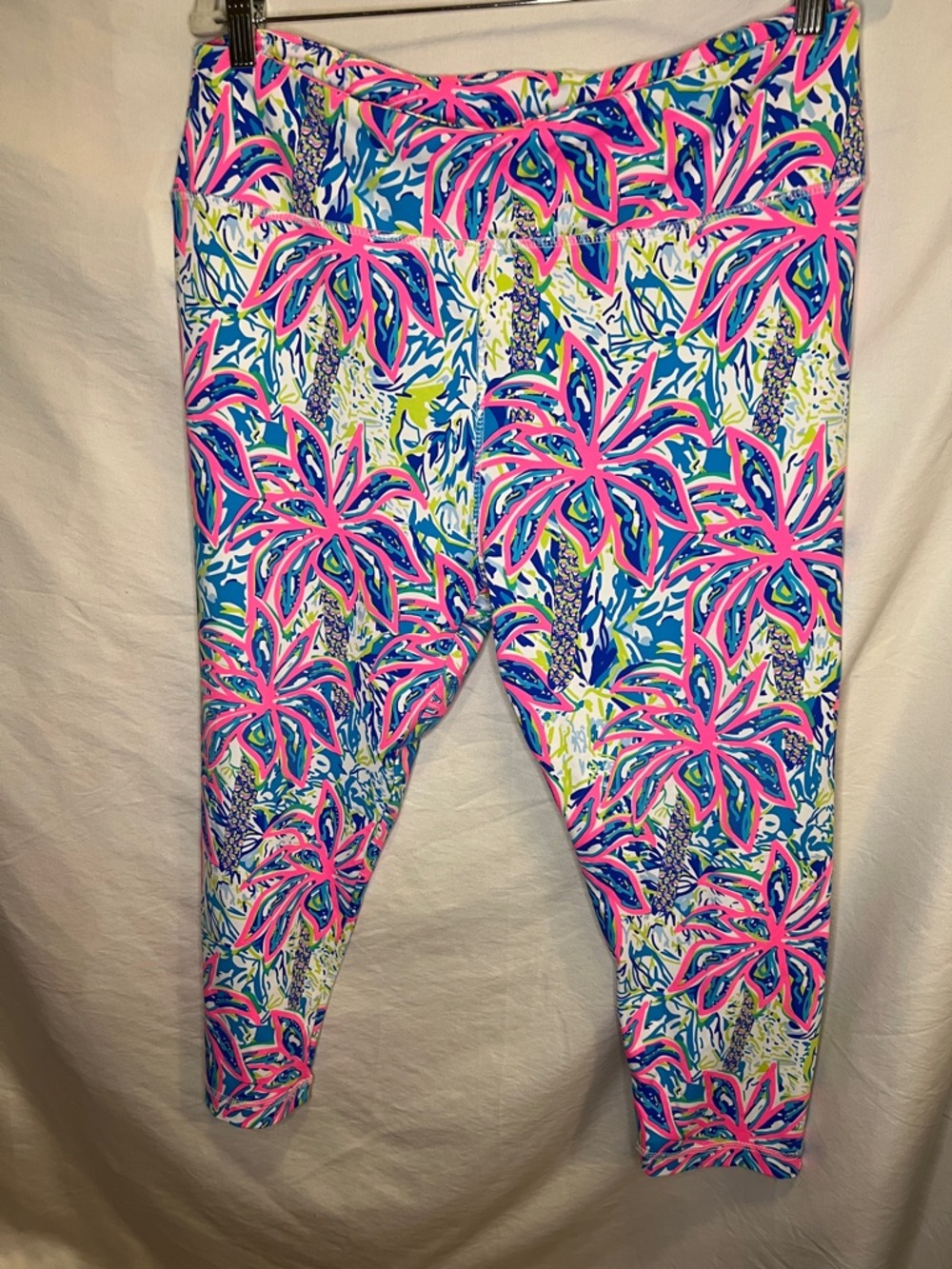 Lulu B Neon Pink, Blue & Lime Floral Leggings